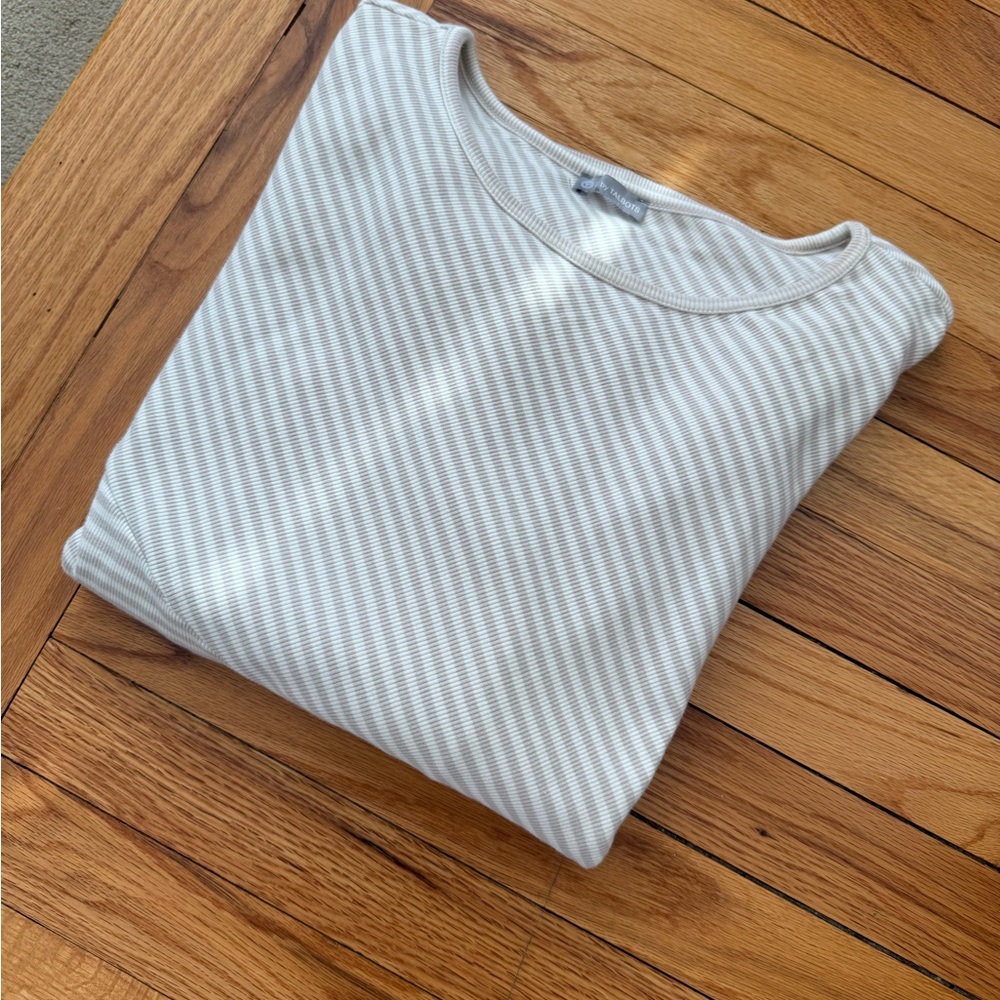 Talbots Beige & Cream Striped Women's Top